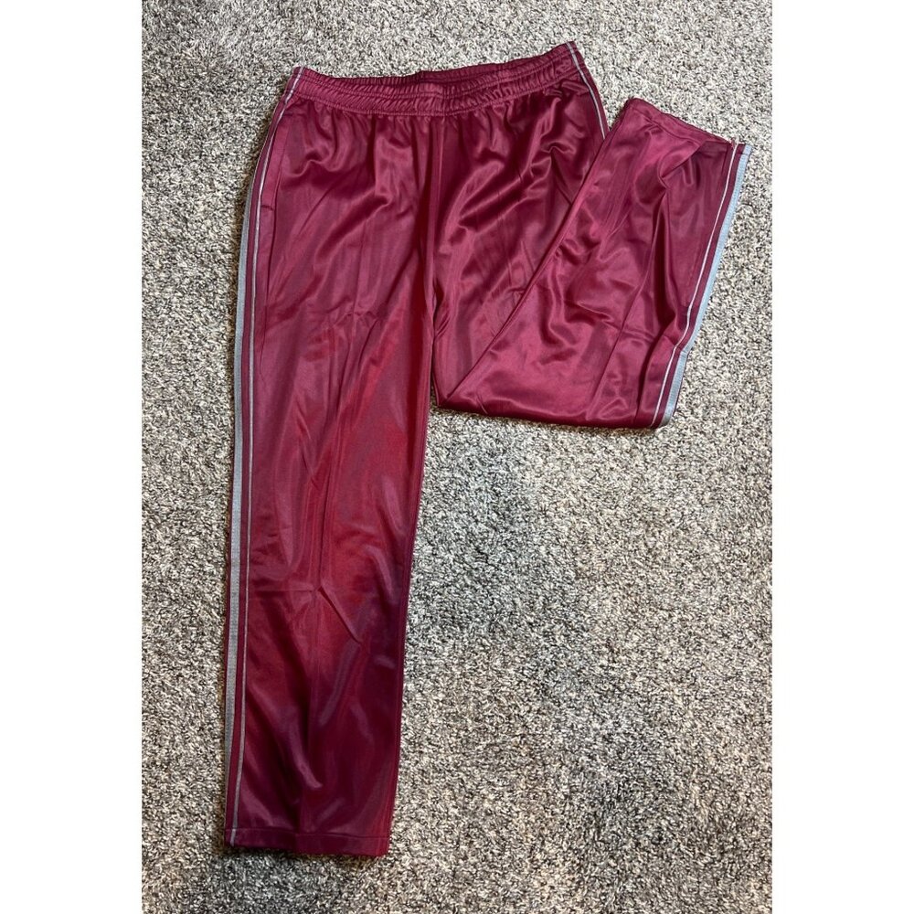 Active Joe Haband Red w/ White Stripe Jogging Workout Track Pants Large